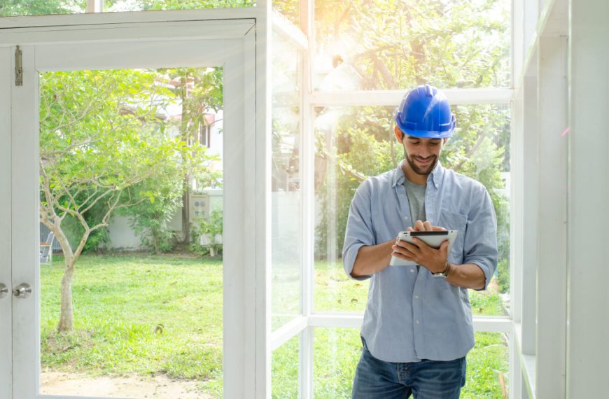 man wearing a hard hat