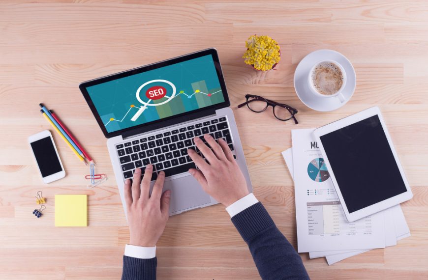 seo on laptop screen
