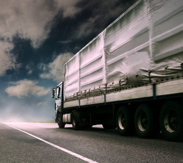 A cargo truck with shipment