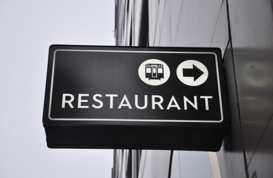 An image of a restaurant sign